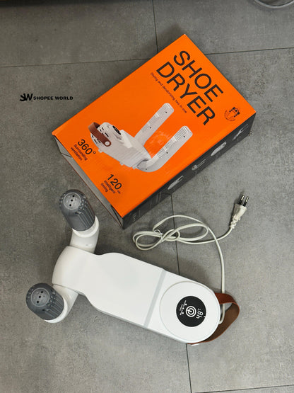 Portable Electric Shoe Dryer & Deodorizer | 360° Warm Air Boot Dryer with Smart Timer