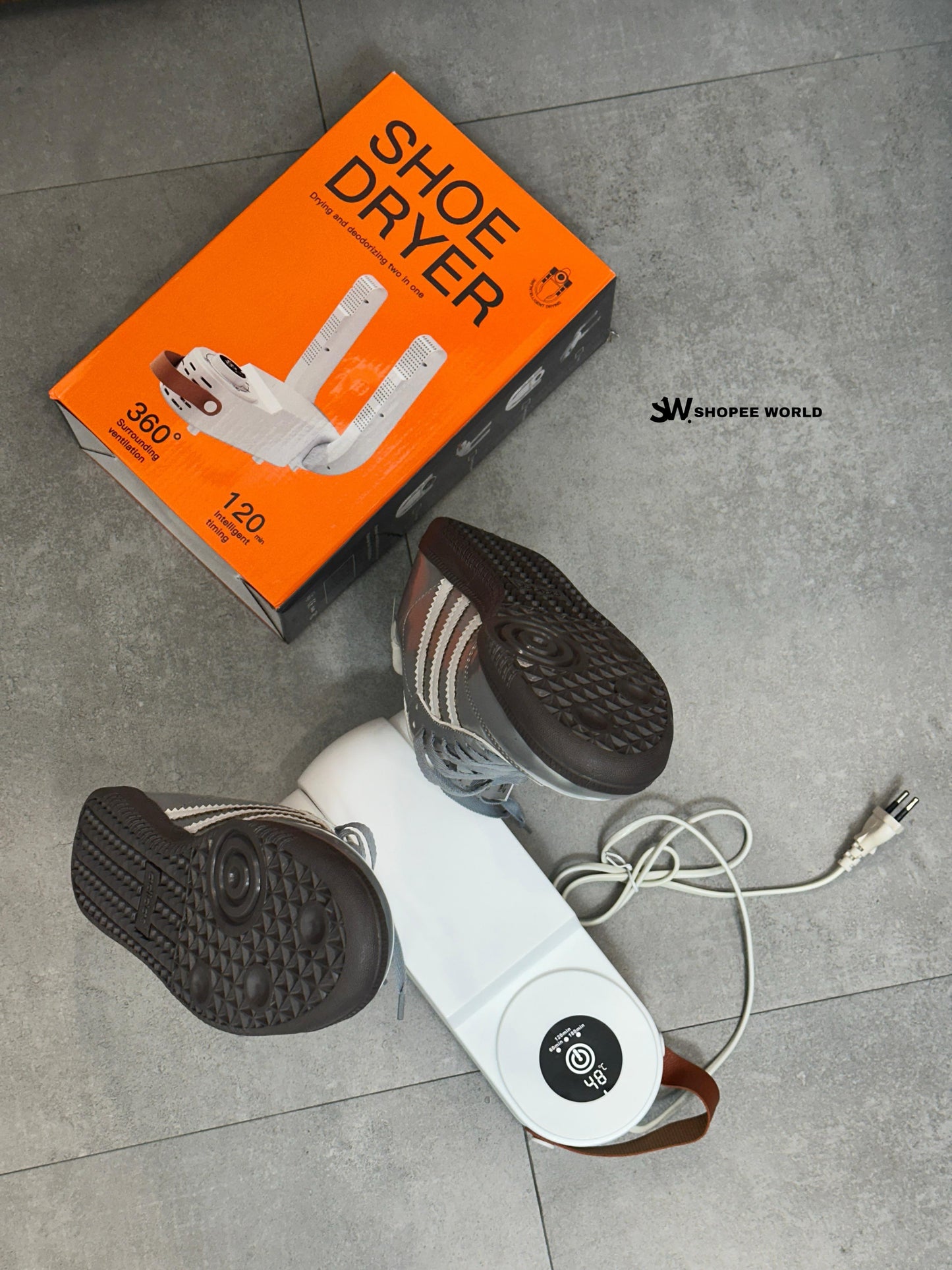 Portable Electric Shoe Dryer & Deodorizer | 360° Warm Air Boot Dryer with Smart Timer